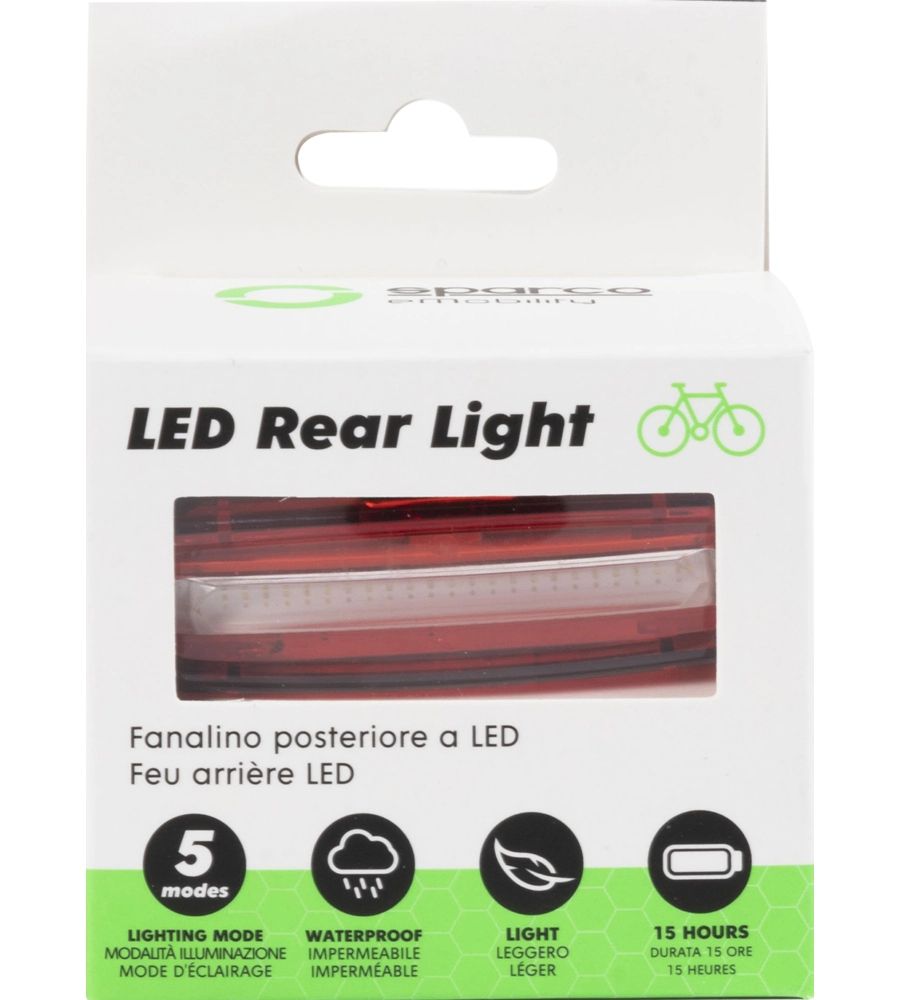 FANALINO POSTERIORE PER BICICLETTA SPARCO, 7,2X2,1X2,2 CM